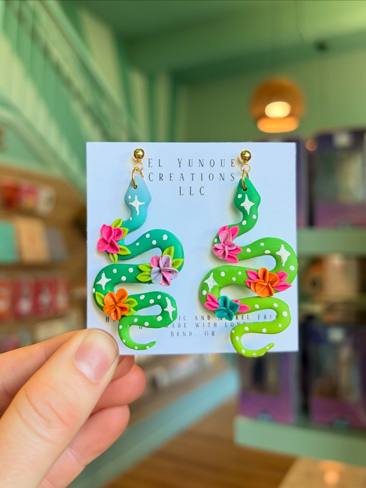 Multicolor green snakes