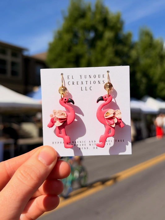 Flamingo earrings