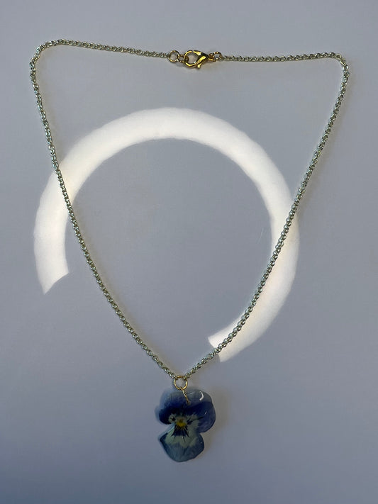 Viola flower Necklace