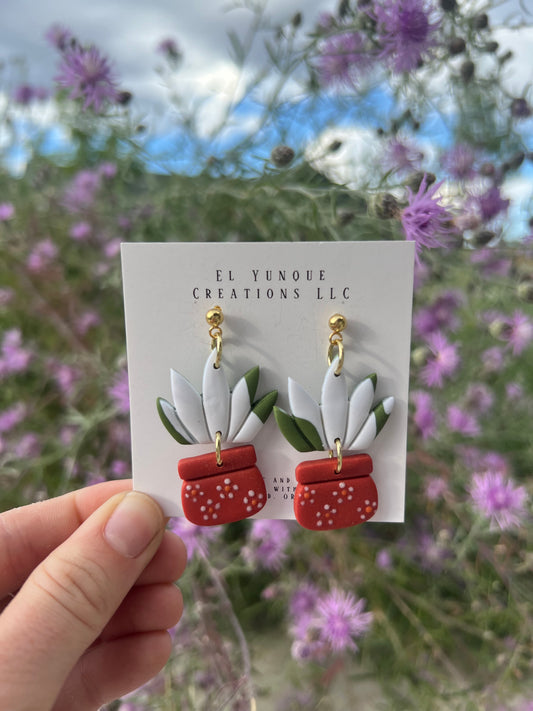 Polymer clay Alovera earrings