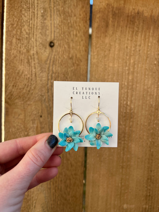 Blue sky polymer clay earrings