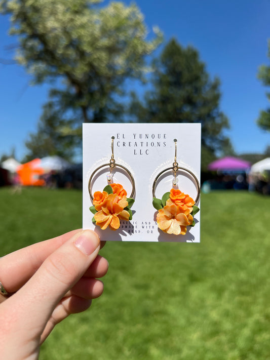 Summer edition Polymer Clay Flower Earrings