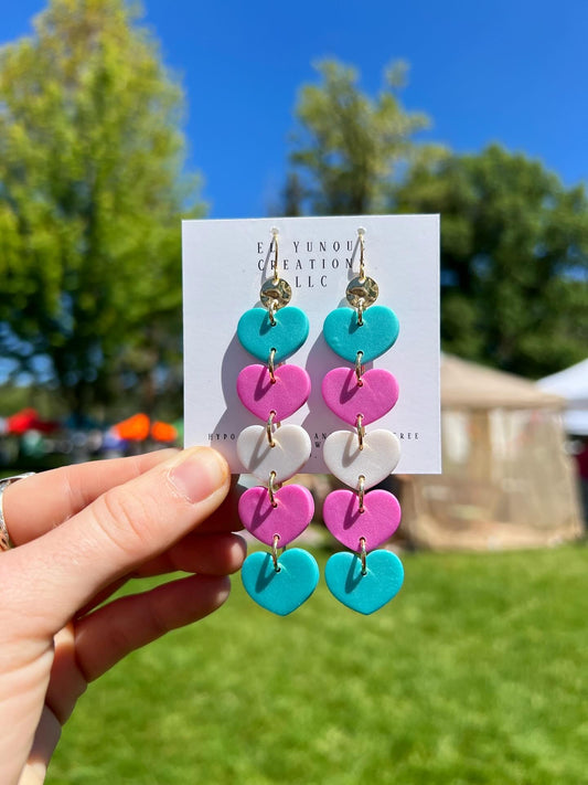 PRIDE Trans Flag polymer Clay Earrings
